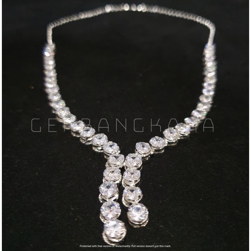 Kalung Pengantin Diamond Zircon Full Cengkrem V2