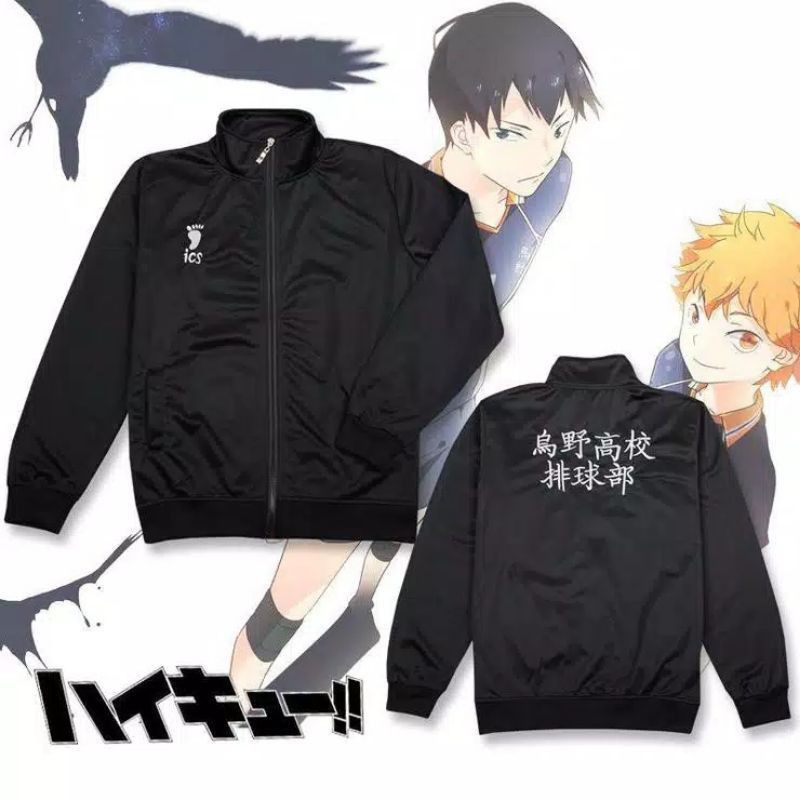 haikyuu karasuno ics jaket anime haikyuu/inarizaki/nekoma/fukurodani