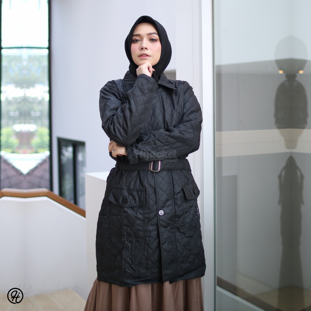 ⭐️Jaket Parasut Wanita Muslimah - Hijacket Agnesia - Hijaber Musim Dinging Panjang Syari Adem