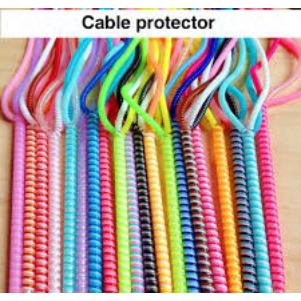 PELINDUNG KABE 100cm cable cord protector spiral headset cover kabel data