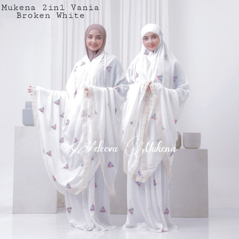 PROMO BEST SELLER MUKENA BORDIR 2IN1 RESLETING VANIA DEWASA || PUSAT GROSIR MUKENAH TELEKUNG RUKUH H
