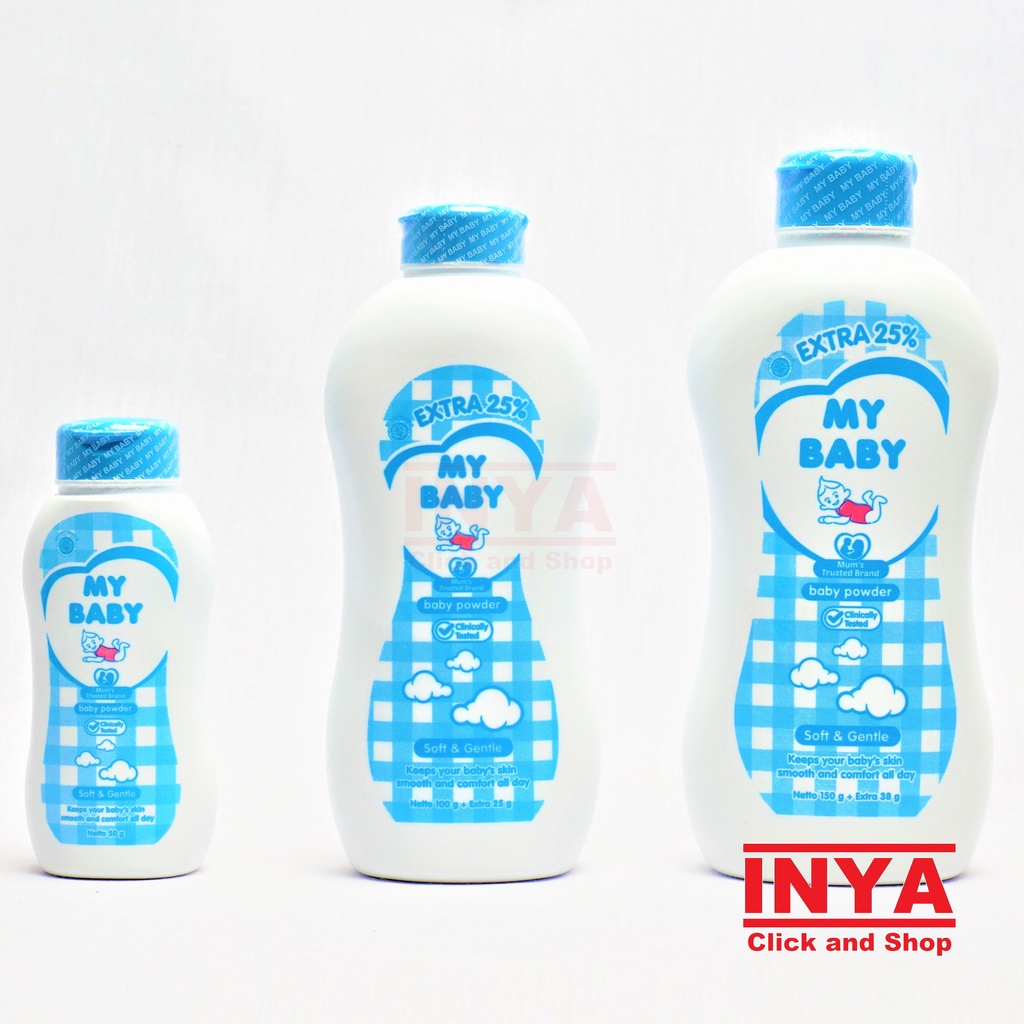 MY BABY SOFT AND GENTLE BABY POWDER 150gr - Bedak Bayi