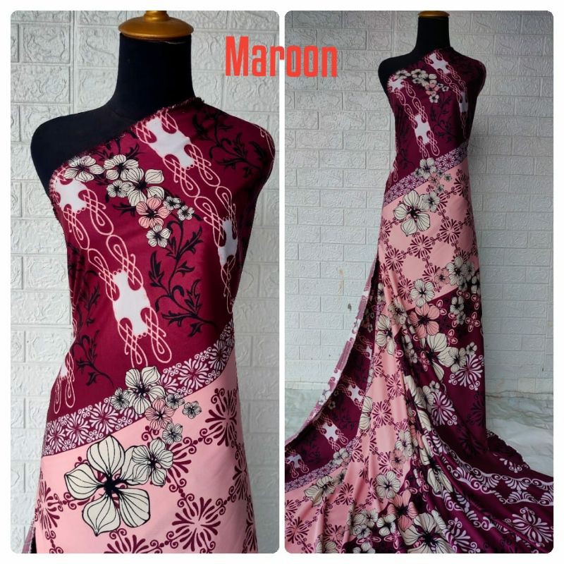 Kain Maxmara Lux Motif Bunga Aurelia harga per setengah meter