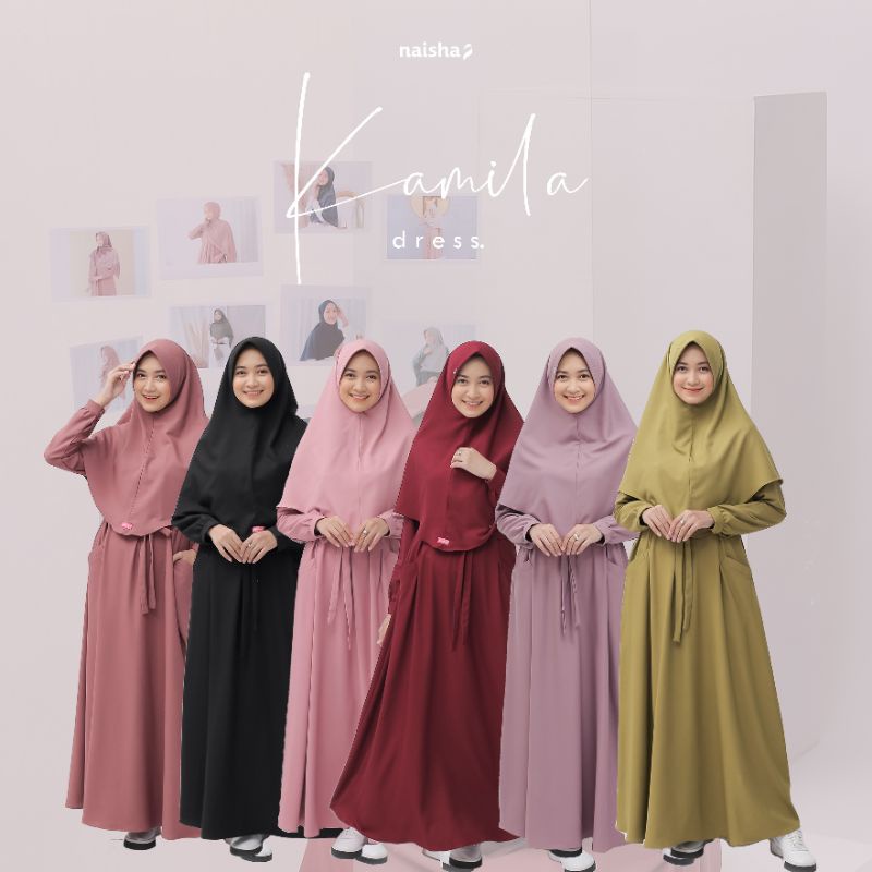 KAMILA DRESS BY NAISA [GAMIS ONLY] DRESS MUSLIMAH/GAMIS SYAR'I/DRESS TERBARU/TERLARIS/Bahan Queen st