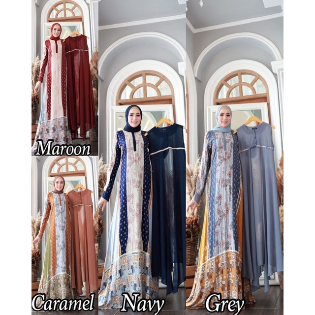 SALE SHAIMA ORI GLZ GLAMZ Gamis Set Outer Cardigan