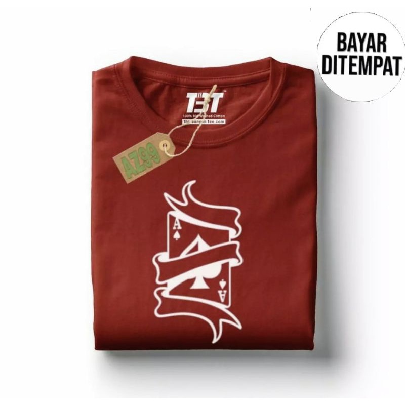 Kaos Pria KARTU AS Kaos Distro Baju Pria Lengan Pendek Kaos Oblong Pria Murah Kos KaosKaos Unisex