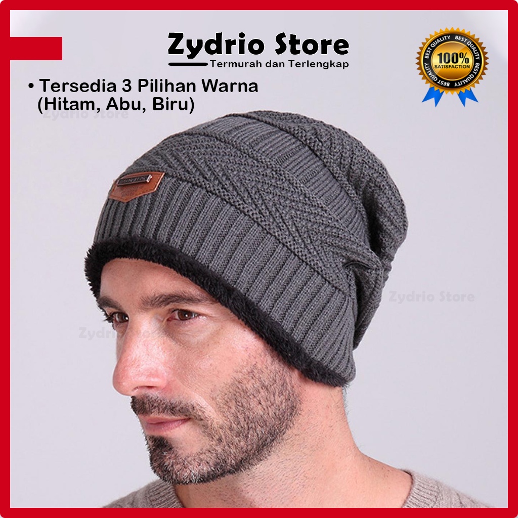 Kupluk Pria Beanie Hat Tutup Kepala / Topi Winter Bennie / Topi Rajut