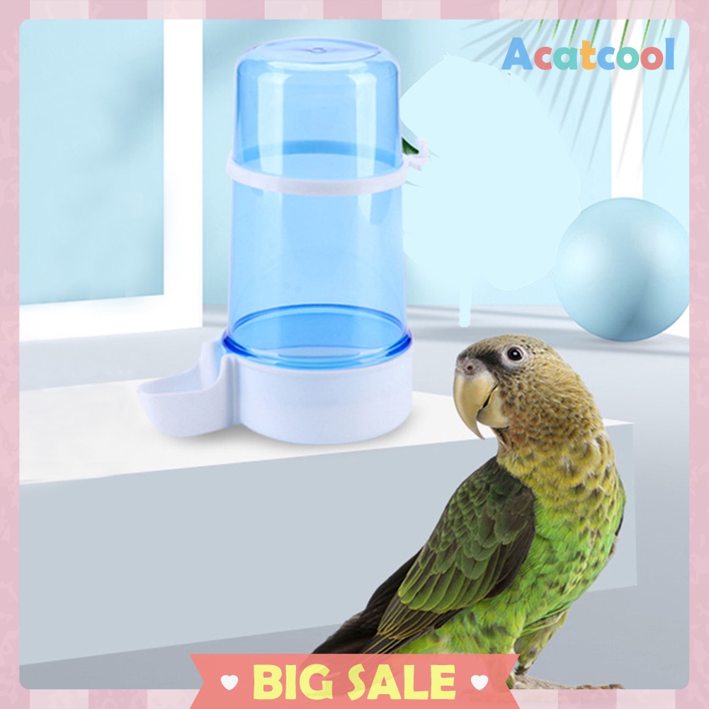 Bird Water Drinker Feeder Plastic Automatic Birdcage Water Bottle Dispenser