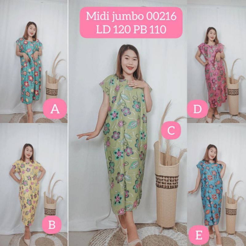 Daster Midi Jumbo Daster Jumbo Daster Bali Bisa Grosir Ecer COD Motif Random