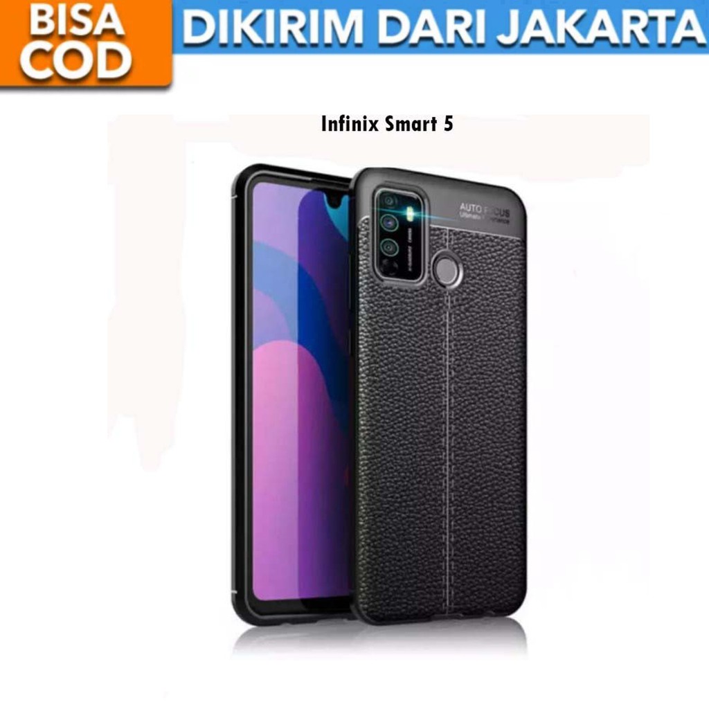 Case Auto Focus Infinix Smart 5 Leather Experience SoftCase Slim Ultimate / Casing Kulit