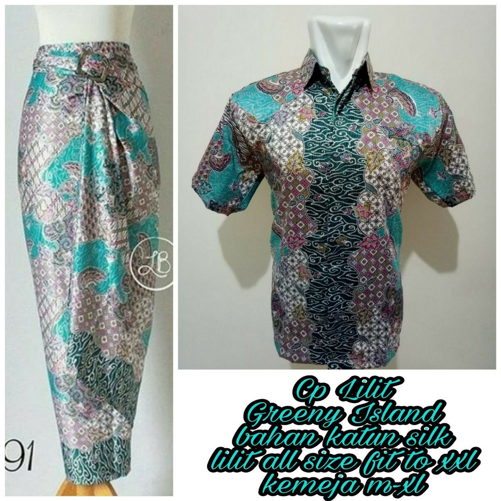 SB Collection Couple Rok Lilit Tina Maxi Dan Kemeja Batik Pria