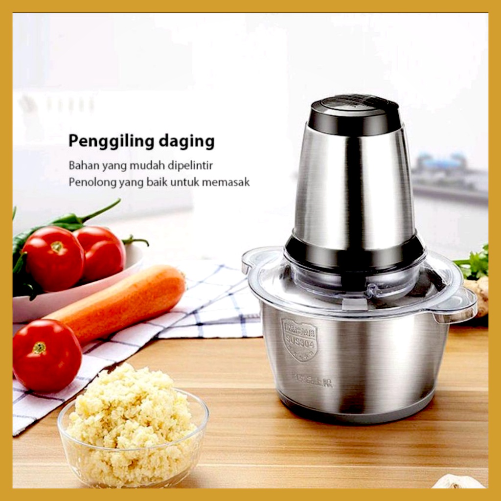 Blender Chopper Penggiling Daging Meat Blender Elektrik Stainless Multifungsi Food Processor GOSHOP88