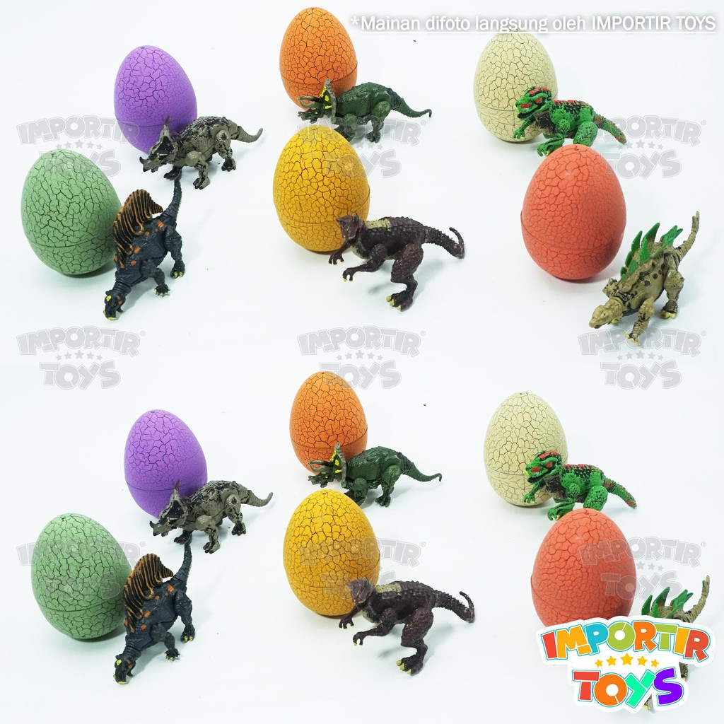 Mainan Dinosaurus Telur Egg Warna Warni Besar Rakitan Unik Berkualitas