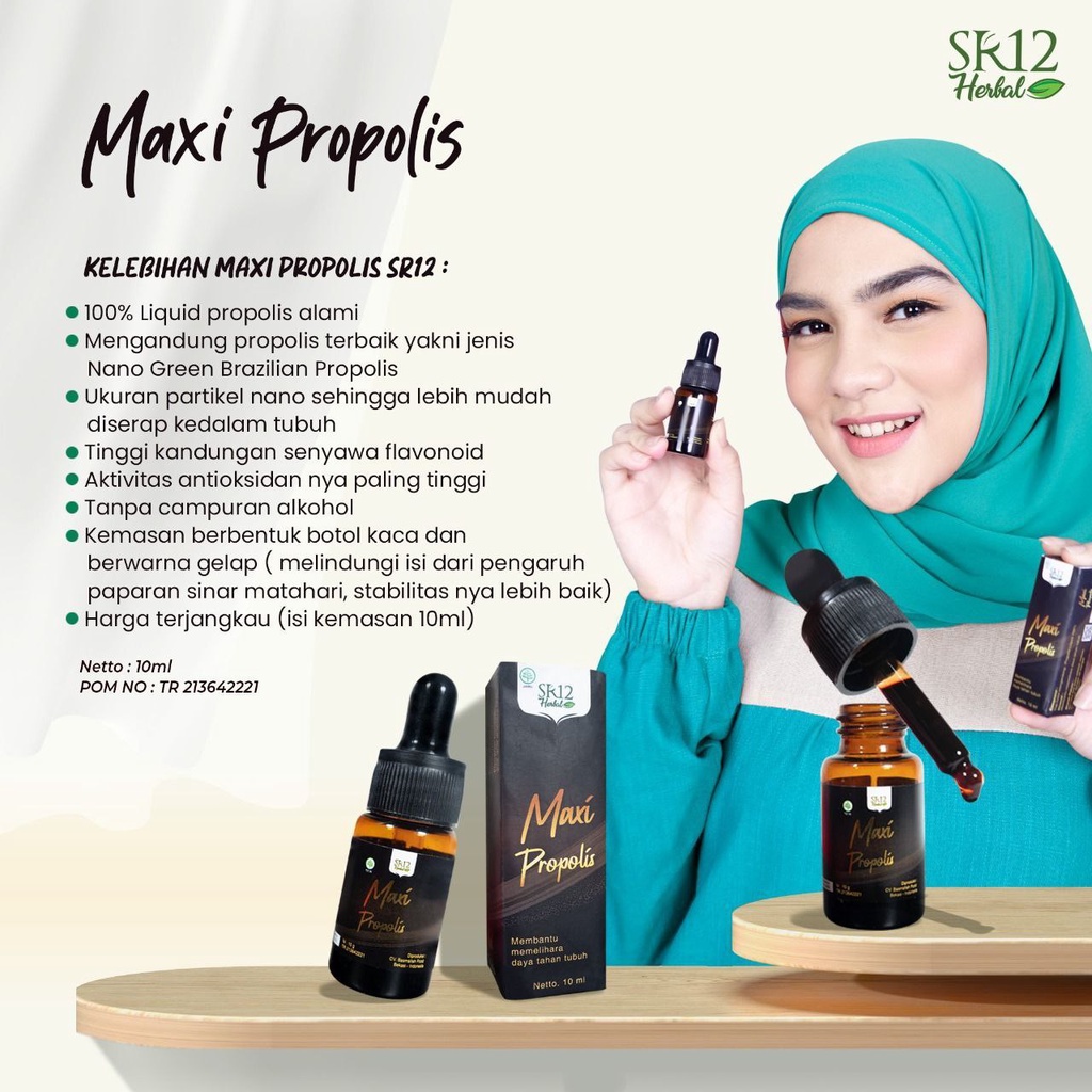 Propolis SR12 Maxi Propolis Solusi Daya Tahan Tubuh Alami Antioksidan Antibakteri BPOM