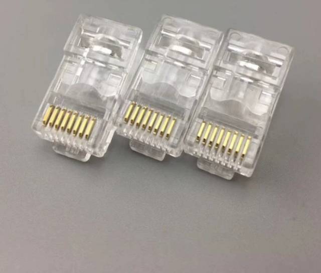 Konektor RJ45 CAT6 Anti gagal 50Pcs Jack Connector kabel lan CAT 6 EZ