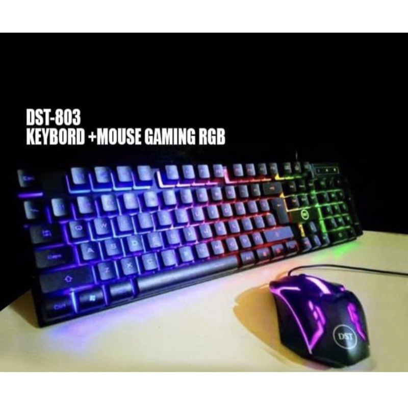 Keyboard Mouse Gaming RGB Baru