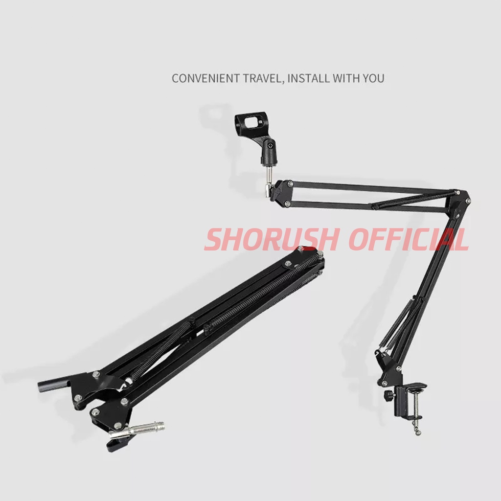 Shorush Arm Stand NB-35 Suspensi Mikrofon Stand mic BM800 BM700 Jepit Meja Stand Lipat Suspension Microphone