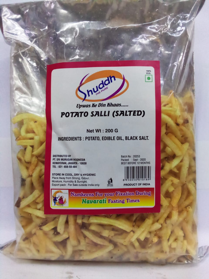 

SHUDDH POTATO SALLI (SALTED) 200GM (FOR FASTING)