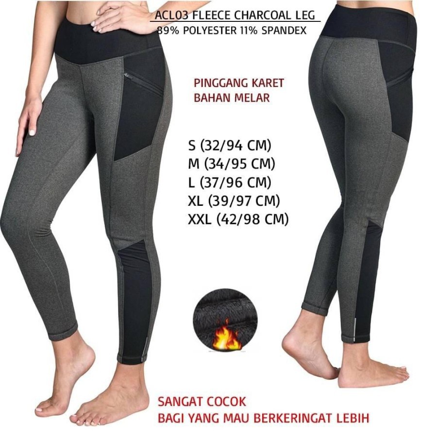 ACTIVE LIFE LEGGING SPORT WANITA DENGAN KANTONG ZIPER