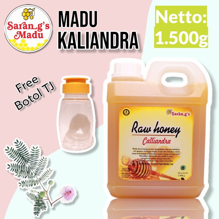 

(BISA COD) MADU KALIANDRA 1500gr, MADU ASLI,RAW HONEY