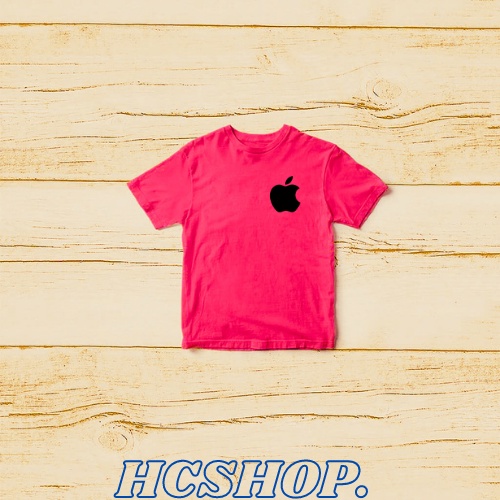 Kaos Anak Laki Laki Oblong Anak Perempuan Apple Usia 2-16 Tahun Unisex Cowok Cewek