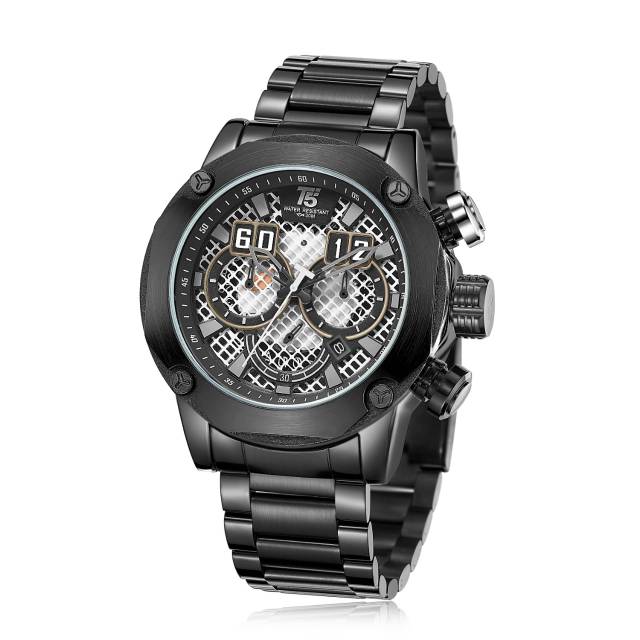 Jam T5 H3657 original black chain bergaransi free tin box