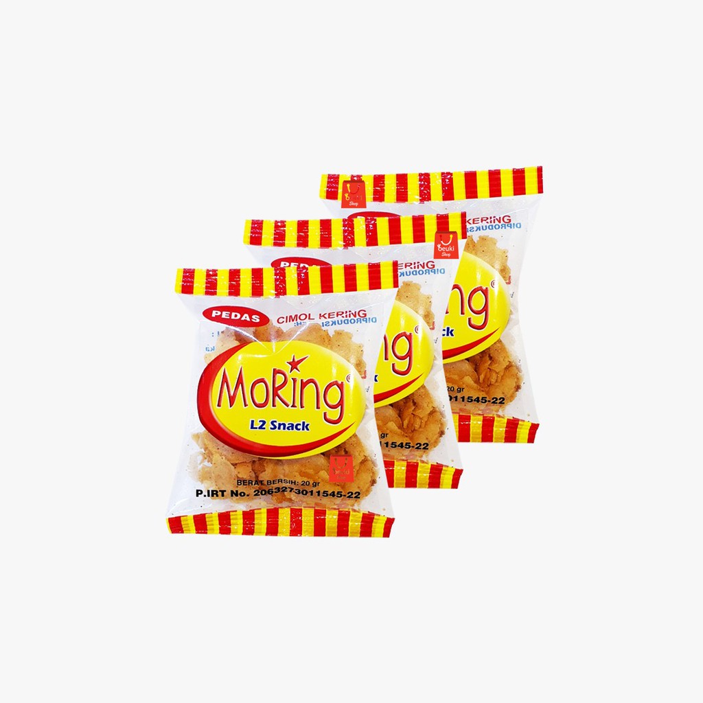 

3PCS L2 Moring Mini Pedas Snack Cimol Kering Khas Bandung - 3pcs x 20gr