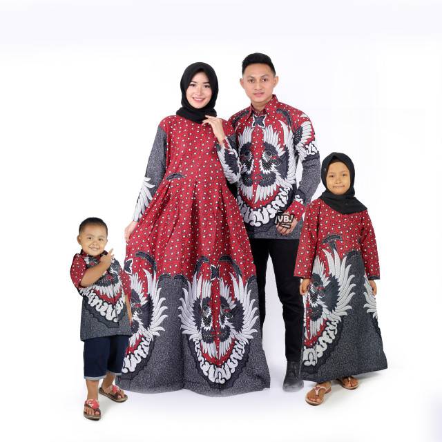(COUPLE KELUARGA BESAR) Batik Couple keluarga sania ruffle ori ndoro jowi dnt sogan sekar ulir