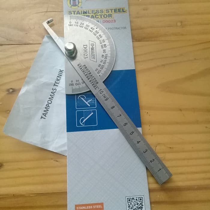 

Penggaris Busur Derajat Protractor Stainless Steel 10 cm Half-Round