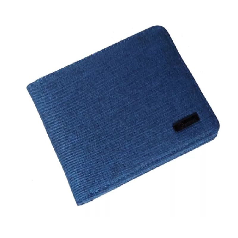 Dompet Pria Kulit Kanvas Dompet Fashion pria 5 inchi Dompet Lipat Pria M-001