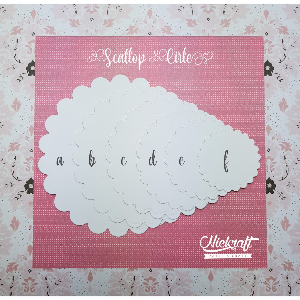 

SCALLOP CIRCLE - BAHAN SCRAPBOOK LABEL KARTU UCAPAN JOURNALING CARD