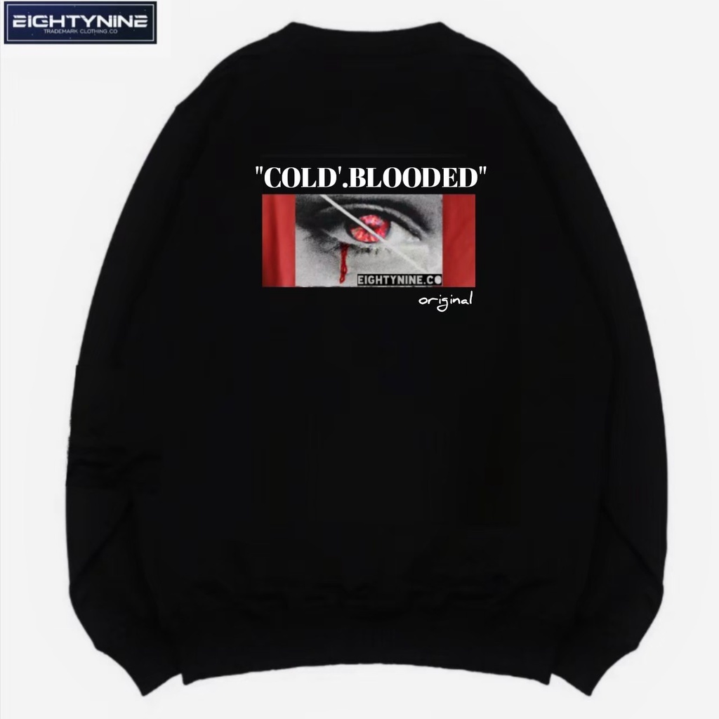 Eighty Nine Crewneck Black Motif Simpel Pria/Wanita Premium Quality - SWEATER PRIA - JAKET PRIA - HOODIE PRIA FREE STICKER