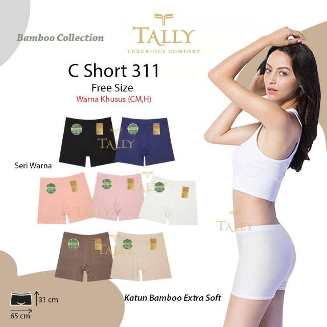 TALLY CD CELANA SHORT TALLY 311 | FREE SIZE | KATUN BAMBOO | FIT XL