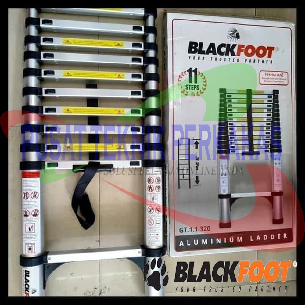 TANGGA SINGLE 3.2 BLACKFOOT TANGGA SINGLE TELESKOPIK 3.2M BLACKFOOT