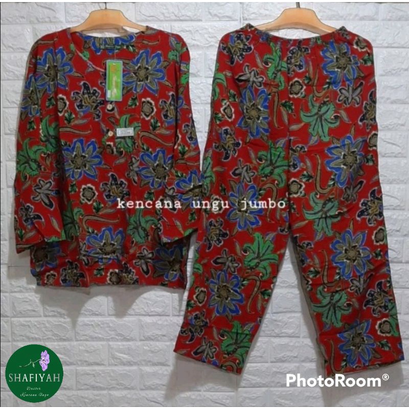 SHAFIYAH SETELAN KENCANA UNGU CPLP JUMBO KUI CELANA PANJANG LENGAN PANJANG LD 120CM