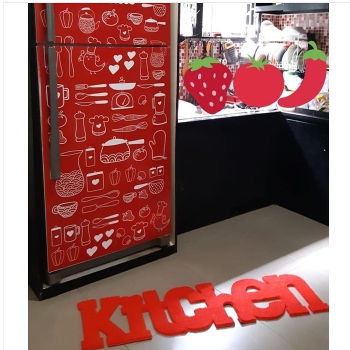 Keset Dapur Anti Slip- Keset Dapur Dekorasi Panjang Keset Kekini