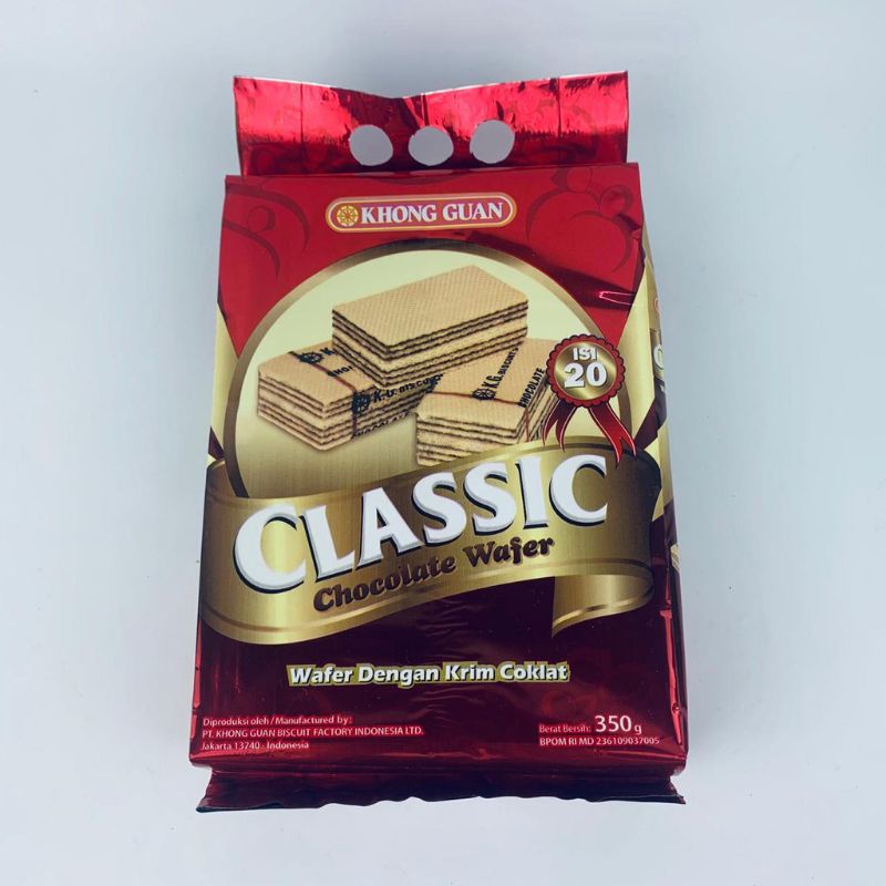 

Khong Guan Wafer Classic 350 gram | Wafer Coklat