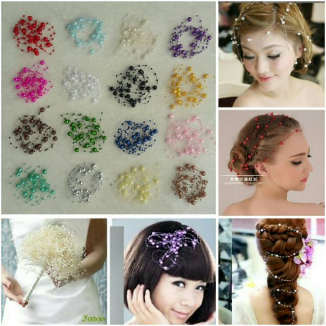 Hair accessories senar mote mutiara