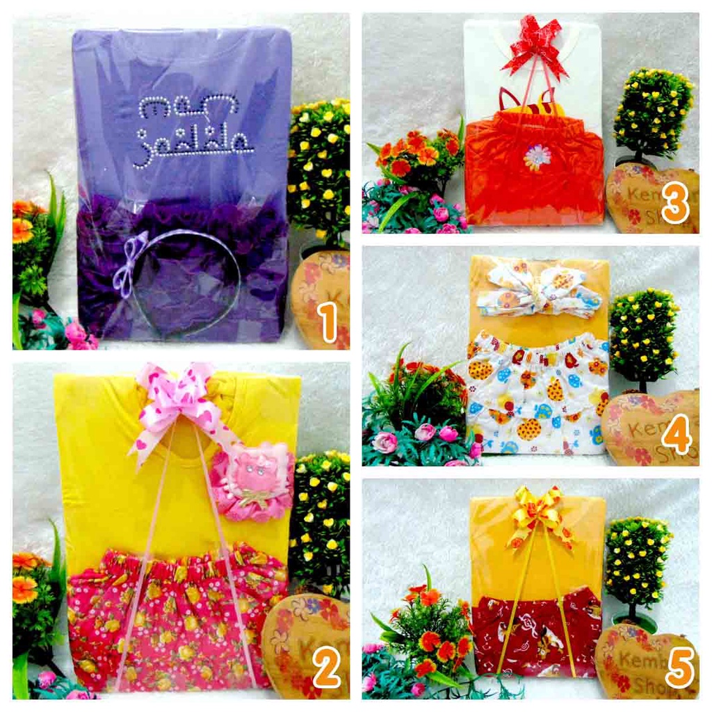 kembarshop Kado Bayi Kado Ulang Tahun Anak Baby Gift Box Anak Perempuan Setelan Baju Pesta 1-3th