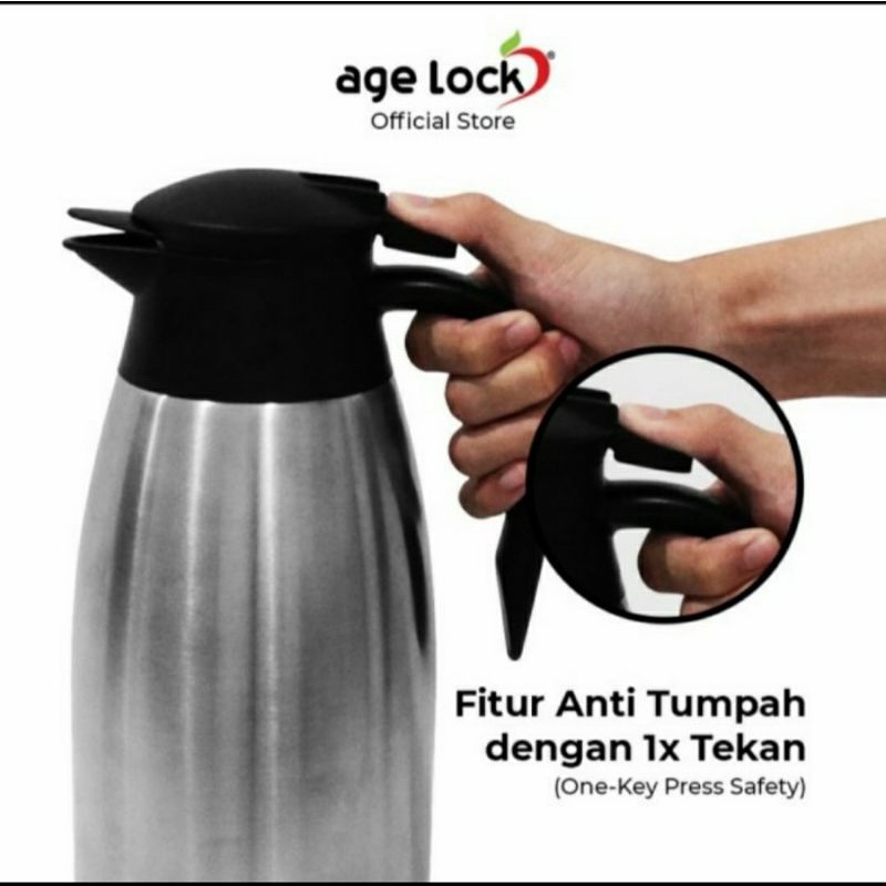 thermos AGE LOCK carafe LTC 21 - termos air panas stainless stell 304