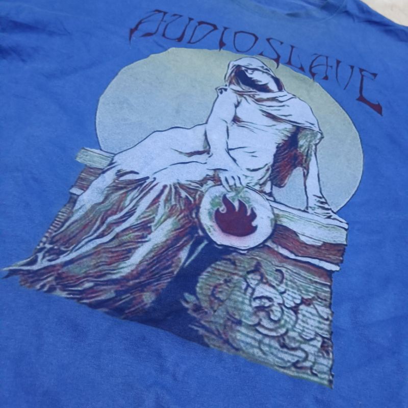 KAOS BAND AUDIO SLAVE MONZA VINTAGE WARNA BIRU