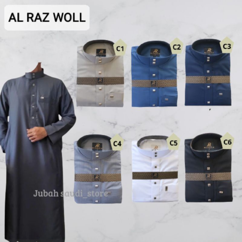 JUBAH AL RAZ WOLL NON MANSET /GAMIS PREMIUM/JUBAH SAUDI/GAMIS PRIA PREMIUM