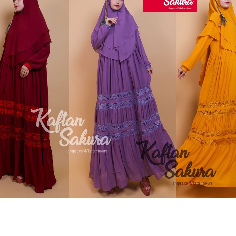 Baju Gamis Wanita Muslim Syari Gamis Set Khimar Terbaru Mewah Premium untuk Pesta Kondangan Lebaran 2022