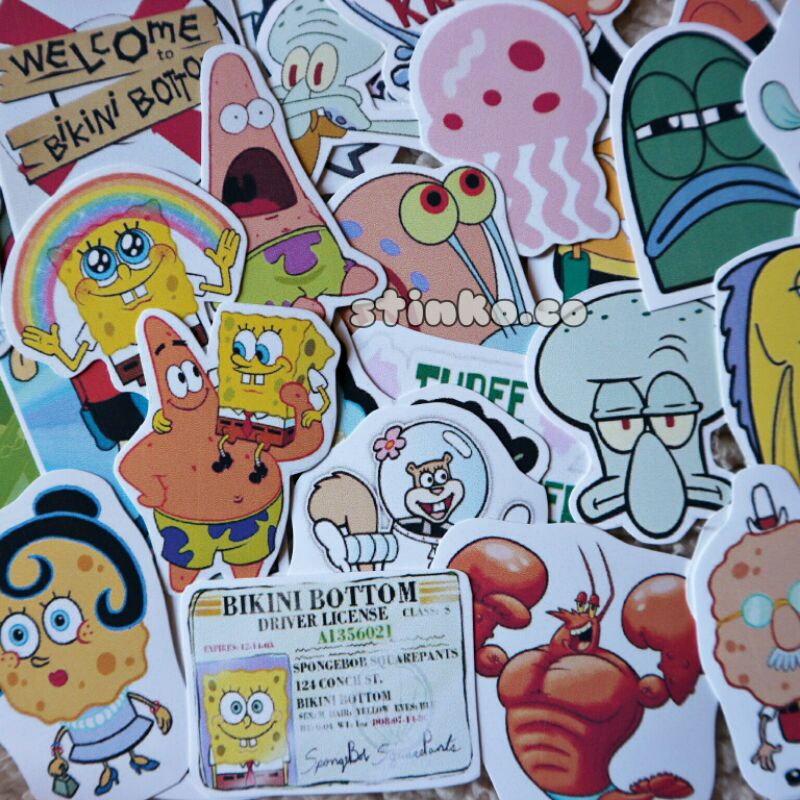 

[30PCS] STICKER SPONGEBOB SQUAREPANTS ISI 30 PATRICK STAR STICKER