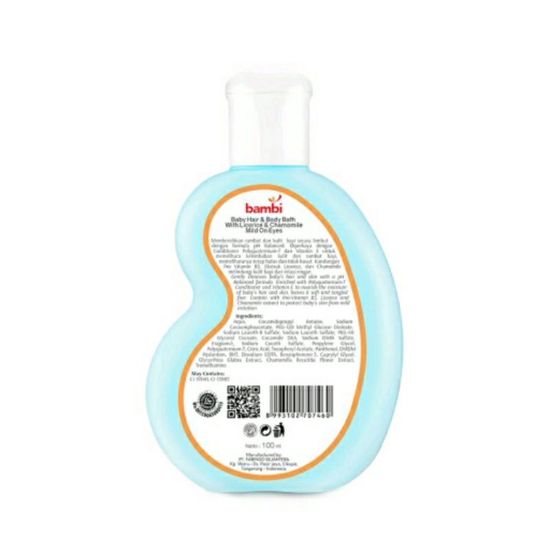 Bambi hair &amp; body bath - 100ml/with Licorice &amp; Chamomile