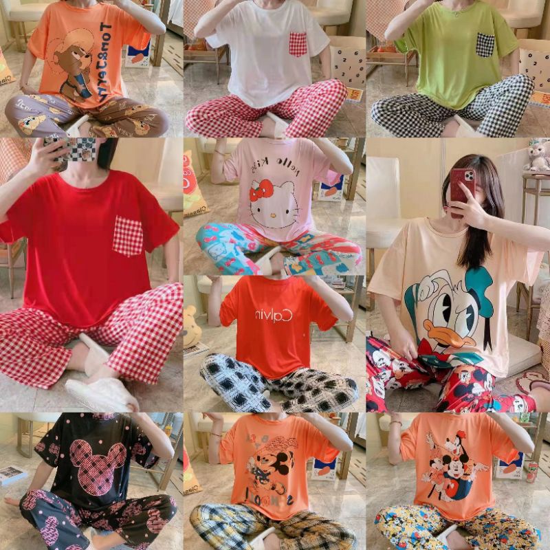 RULIF Piyama CP wanita baju tidur import jumbo/bigsize