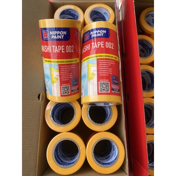 Nippon Washi Tape 1 inch x 15 meter Lakban Kertas Masking Tape Khusus Cat