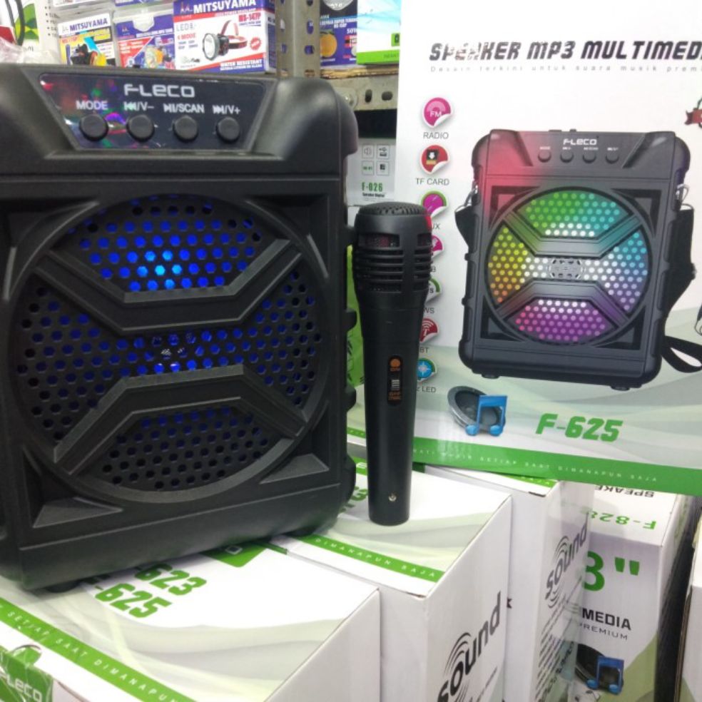 SPEAKER KARAOKE BLUETOOTH F-623 F-625 BONUS MIC