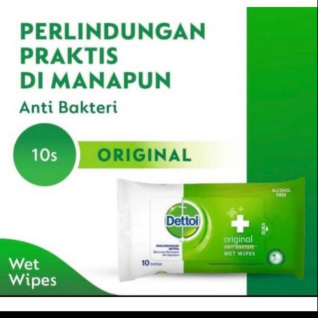 Dettol tisu basah anti bakteri isi 10