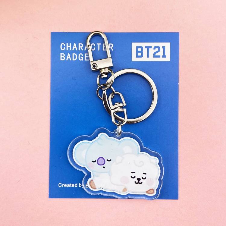 Gantungan Kunci Hias Kartun Lucu KPOP BTS Acrylic Keyring CHIMMY COOKY KOYA MANG RJ SHOOKY TATA